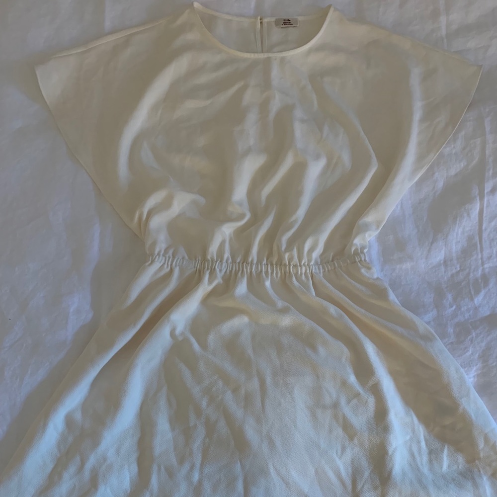 Cream dress with open back